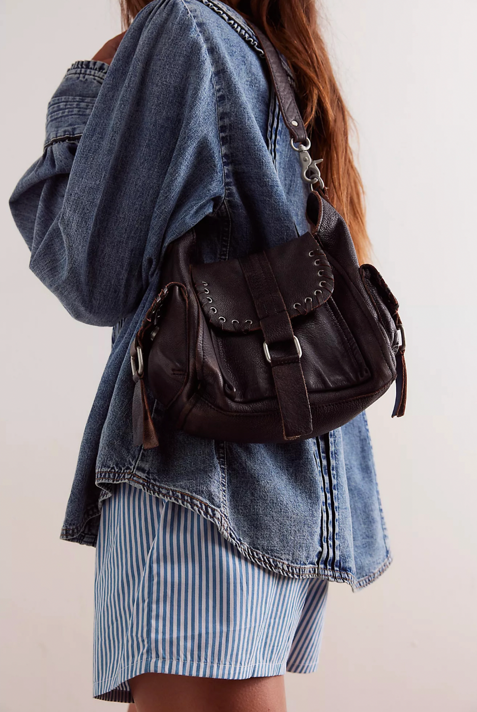 Baby Leigh Bag in Aged Graphite