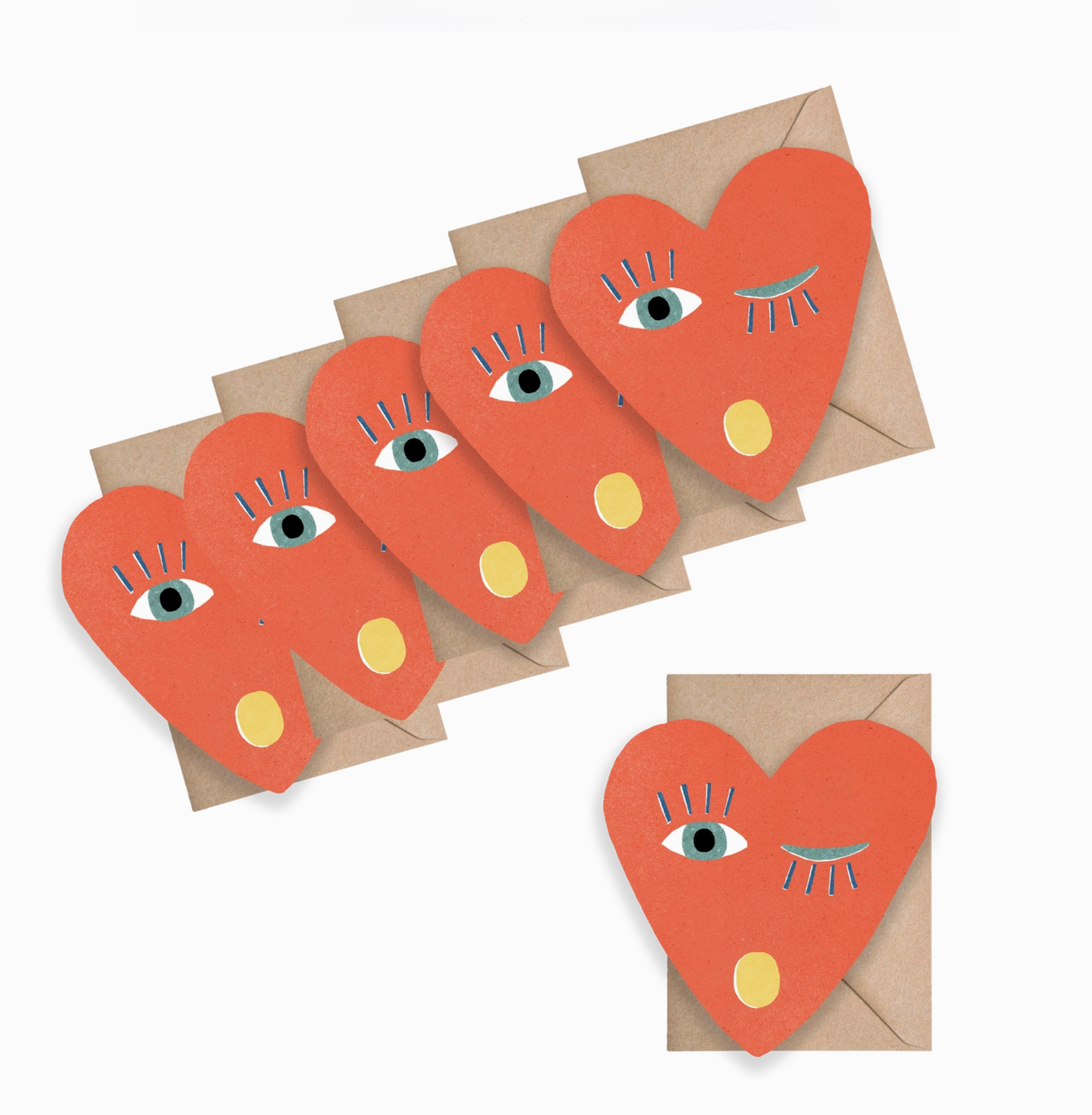 Heart Blink Mini Cards - Box Of 6