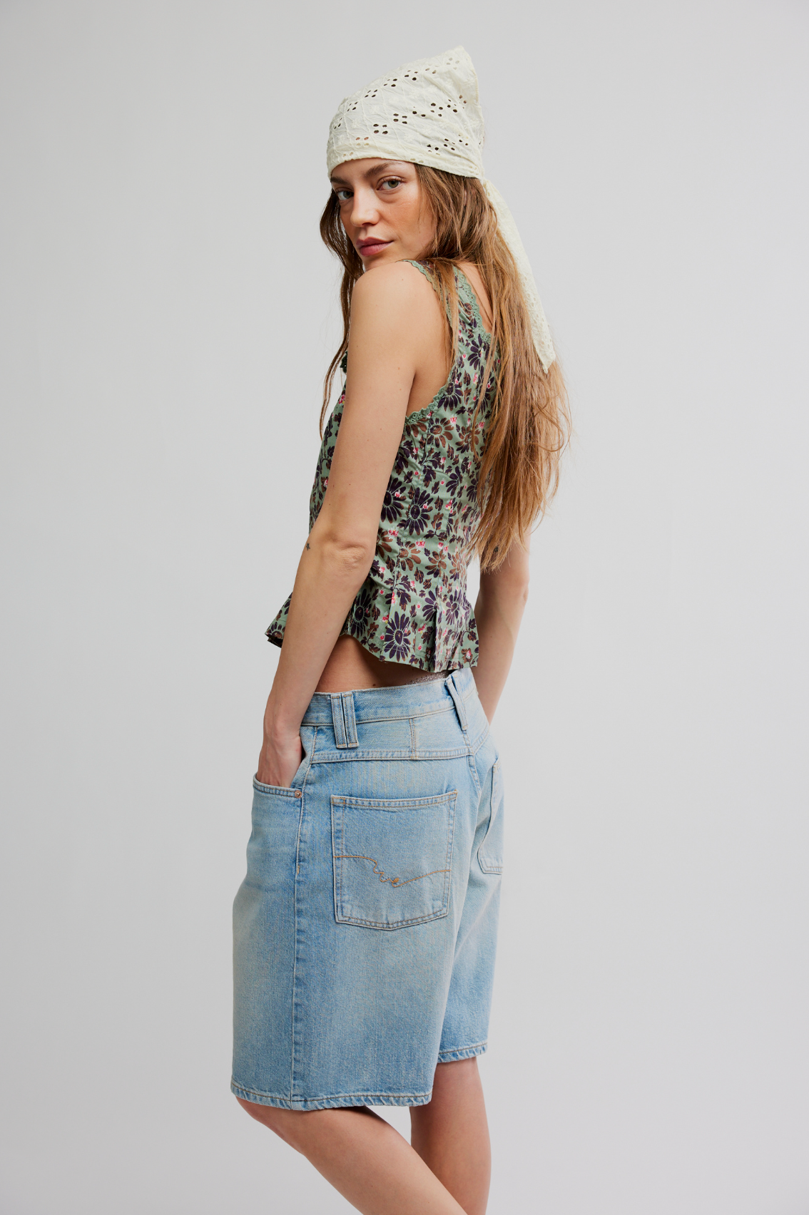 Bridgette Corset Top Green Combo