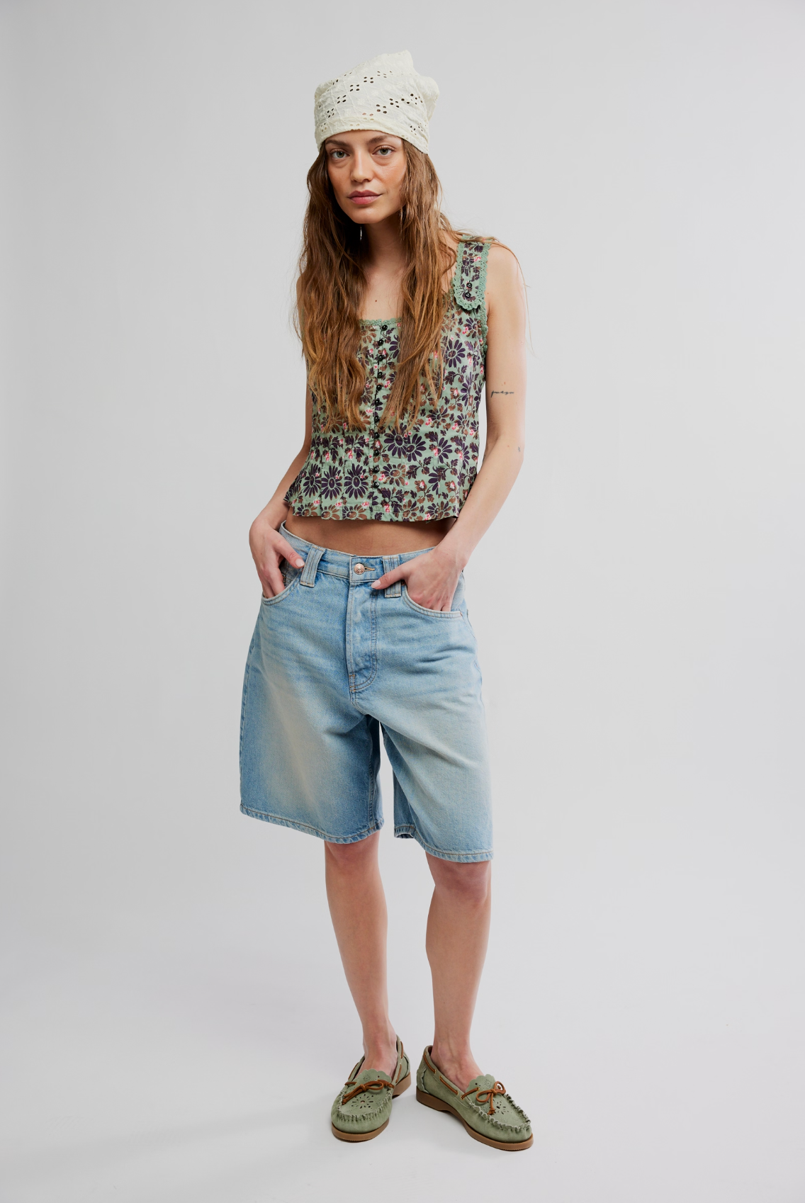 Bridgette Corset Top Green Combo