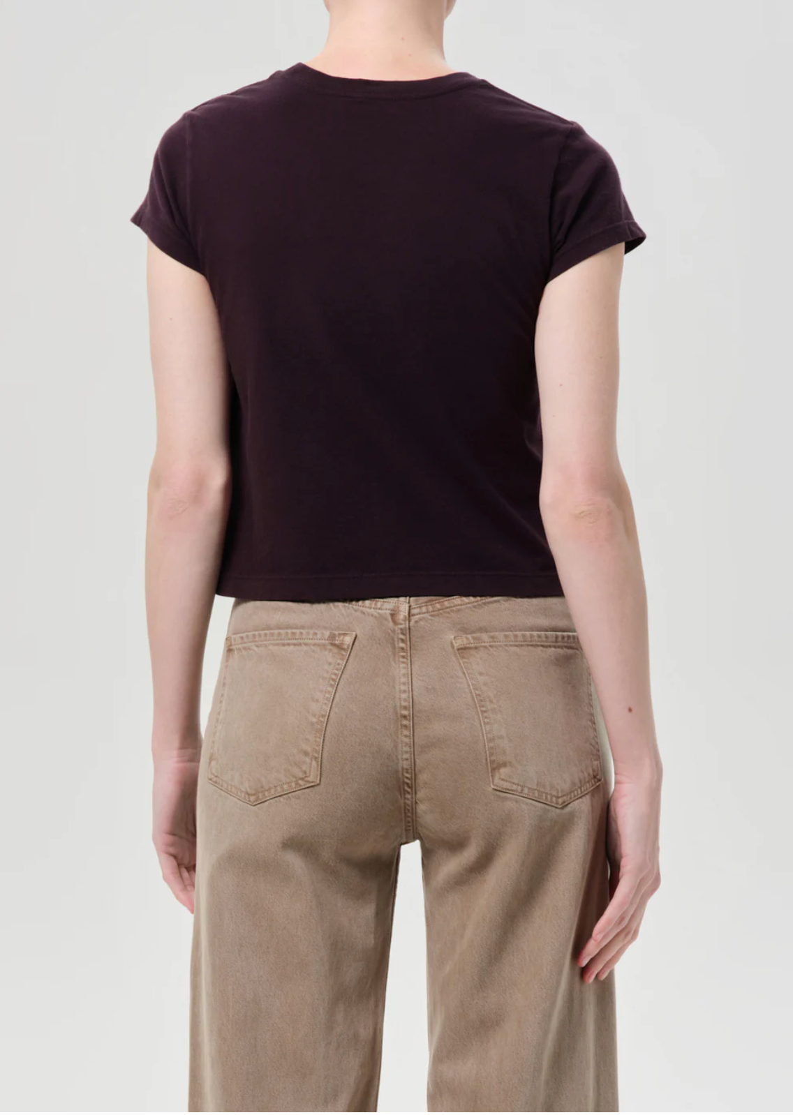 Adine Tee in Eggplant by Agolde