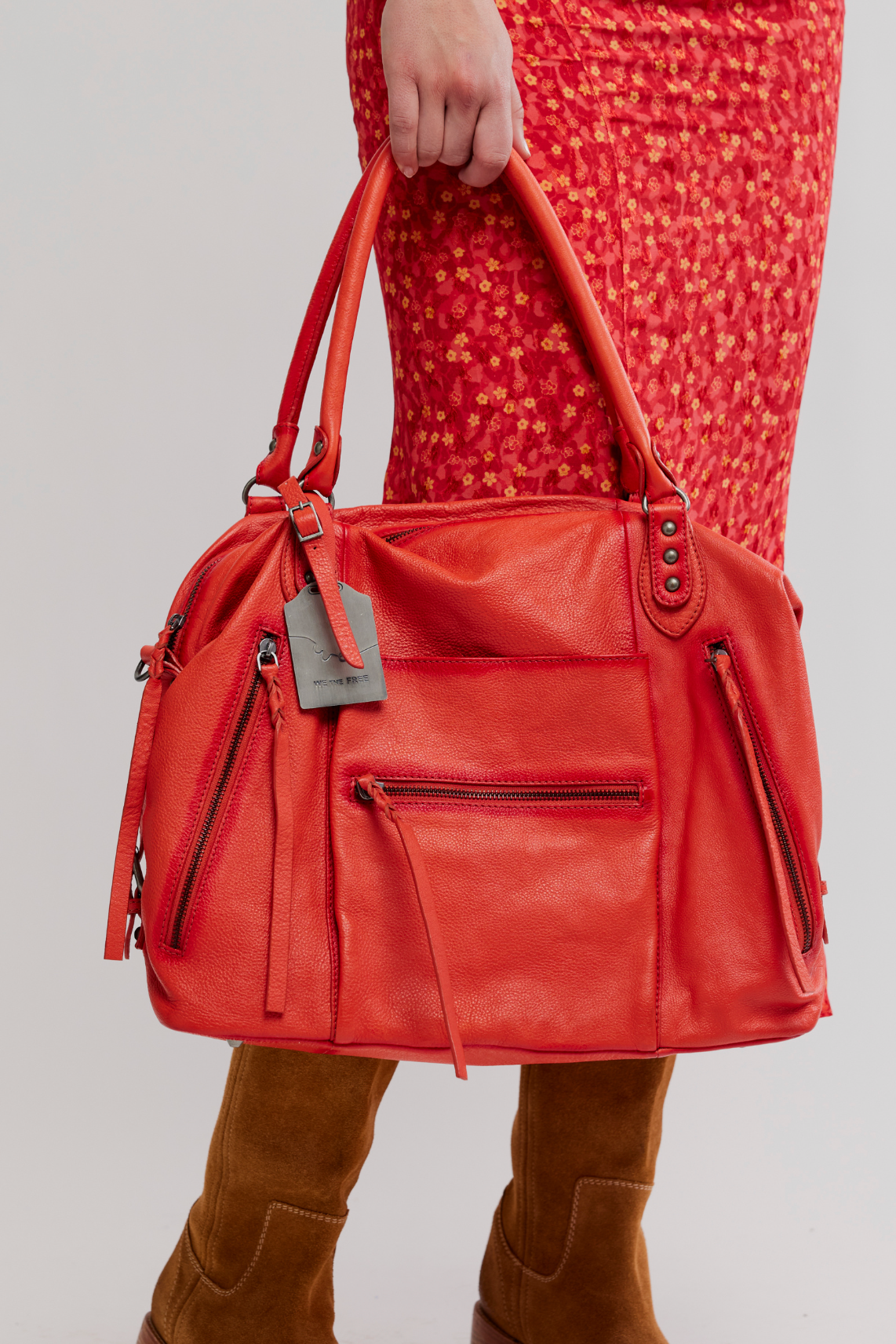 We The Free Emerson Tote Bag in Rusty Red