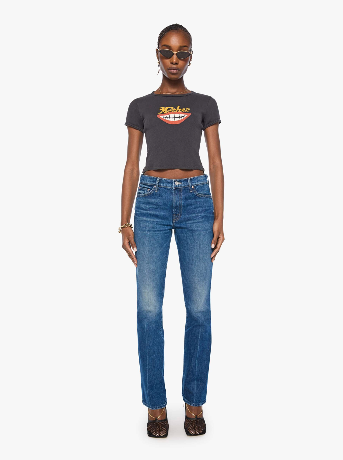 The Itty Bitty Ringer Tee in Mouth by Mother