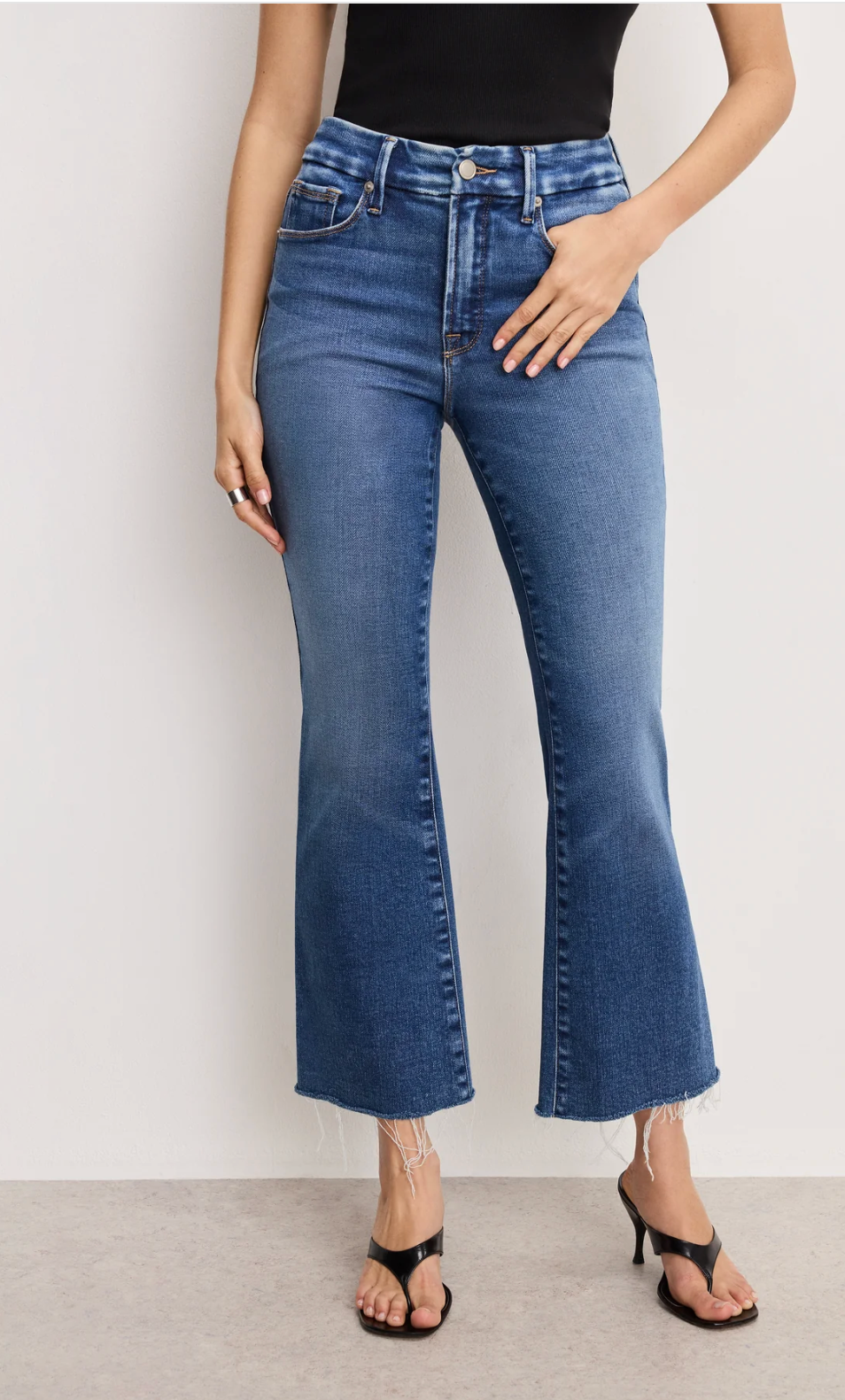 Good Legs Cropped Mini Boot Jeans by Good American