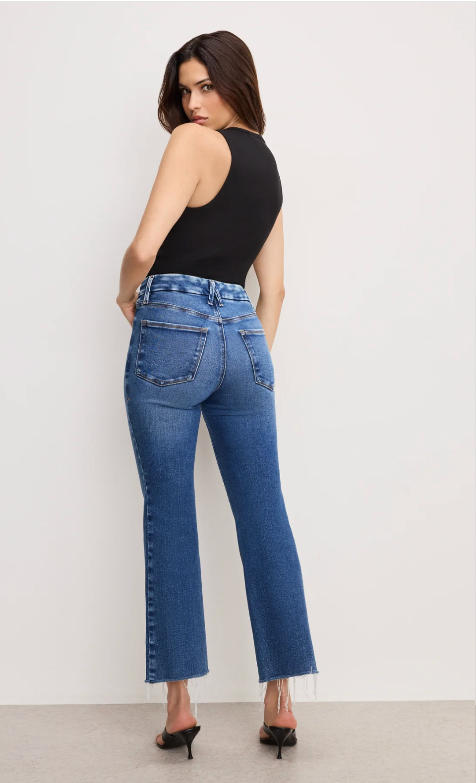 Good Legs Cropped Mini Boot Jeans by Good American