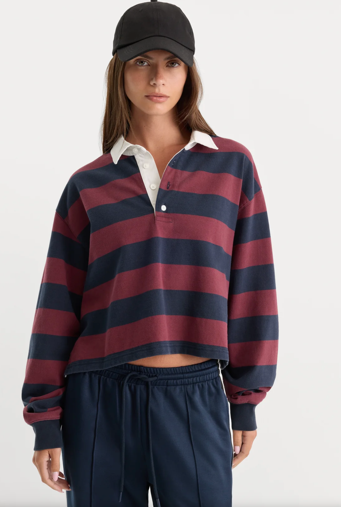 the cropped rugby polo