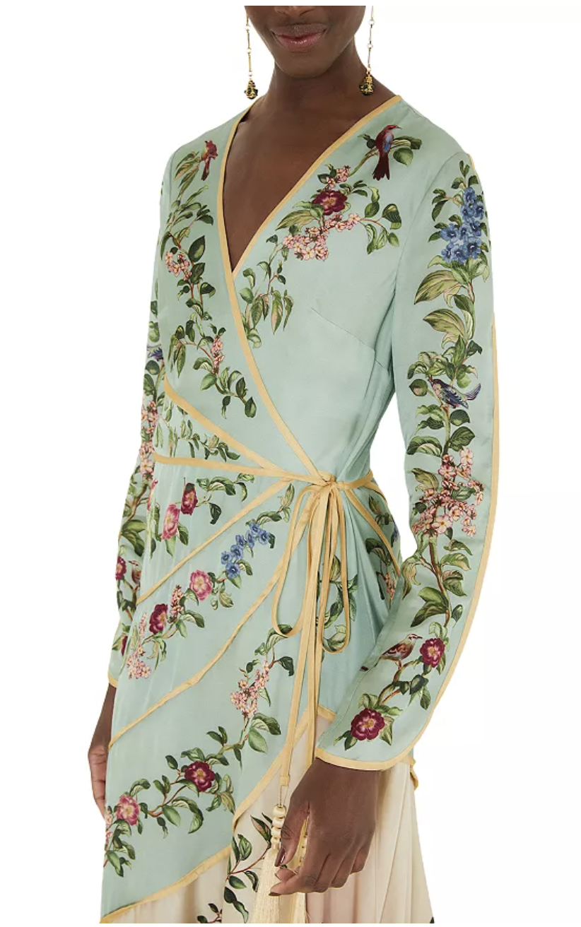 Birds of a Feather- Wrap Dress by Farm Rio