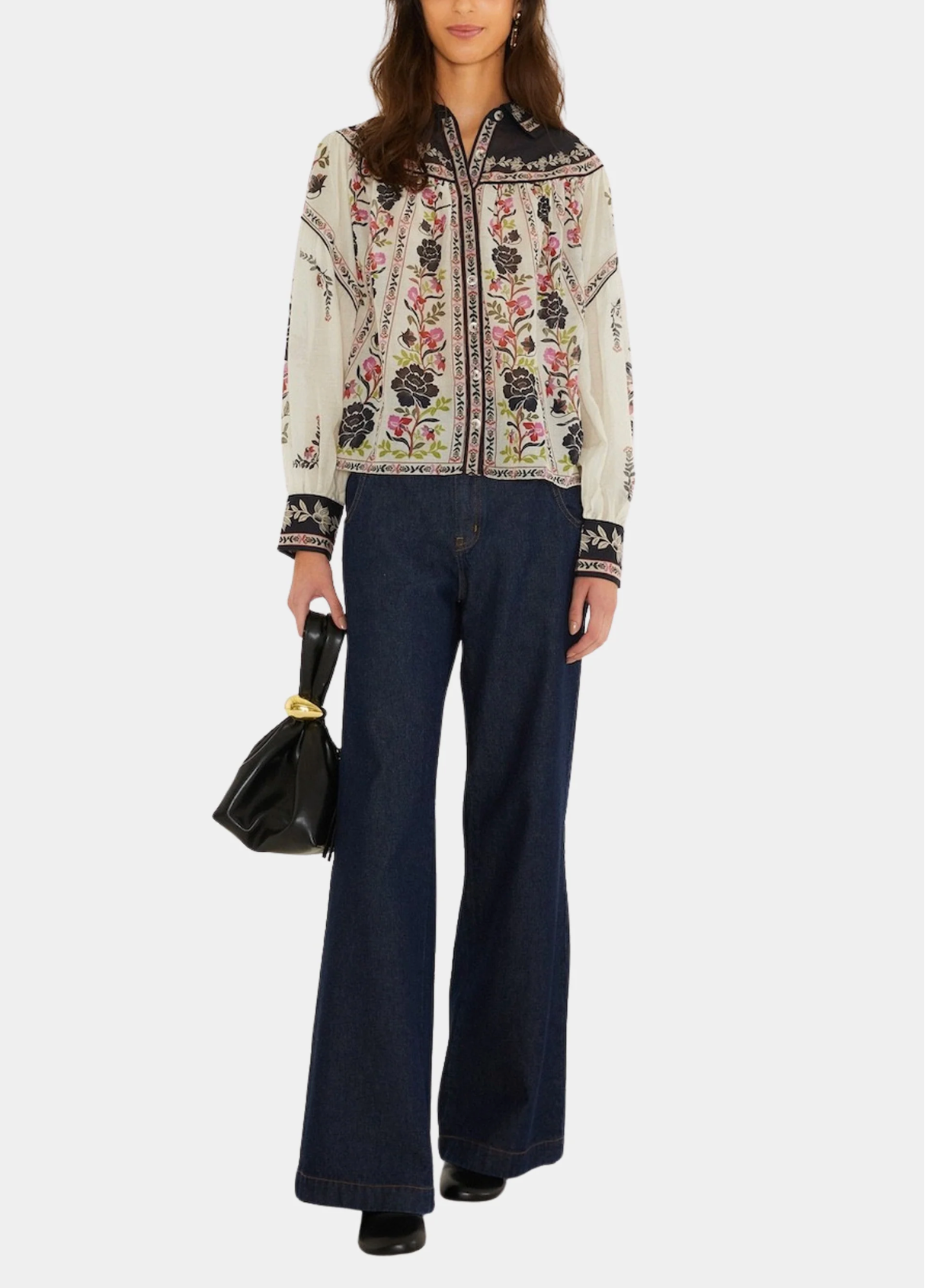 Delicate Floral Cream Blouse by Farm Rio