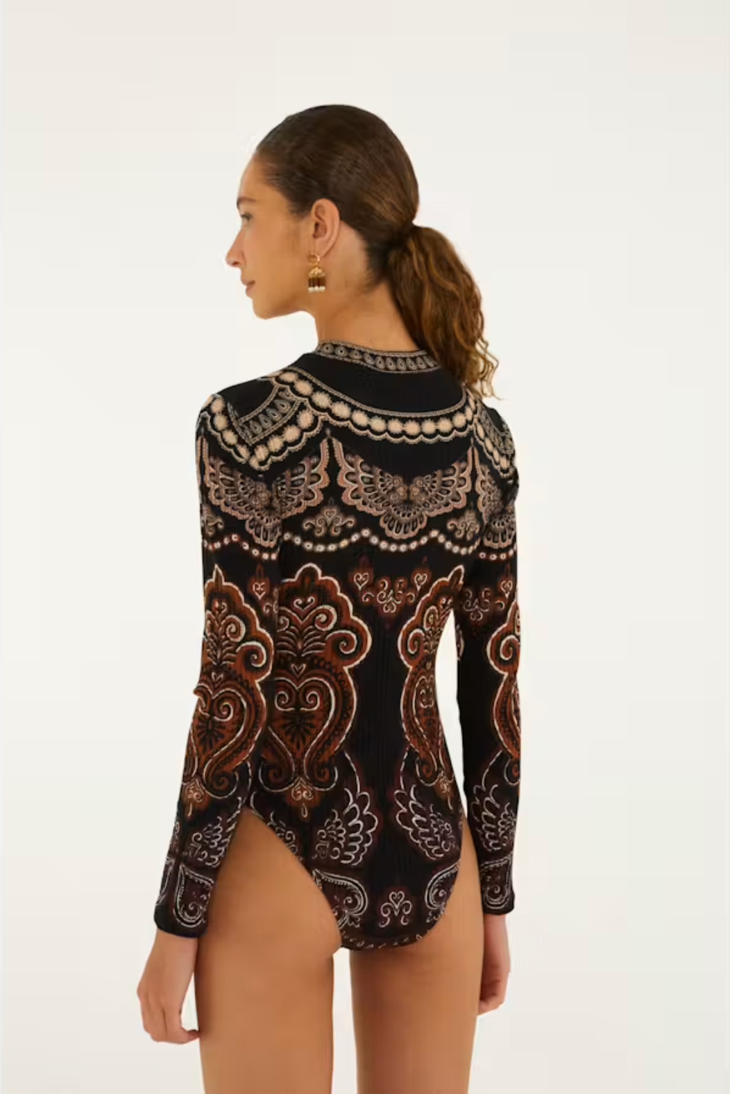 Nicole Black Jersey Bodysuit by Farm Rio