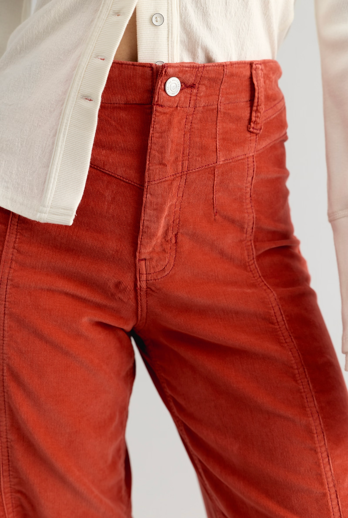 We The Free Libre Wide-Leg Cords in Bossa Nova