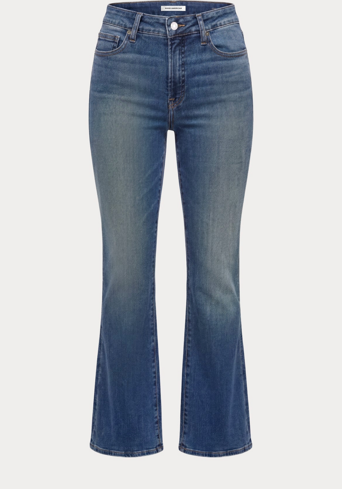 Good American Soft Tech Good Classic Bootcut Jeans in NewCrest