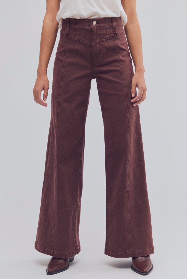 We The Free Libre Wide-Leg Cords in Shopping Bag