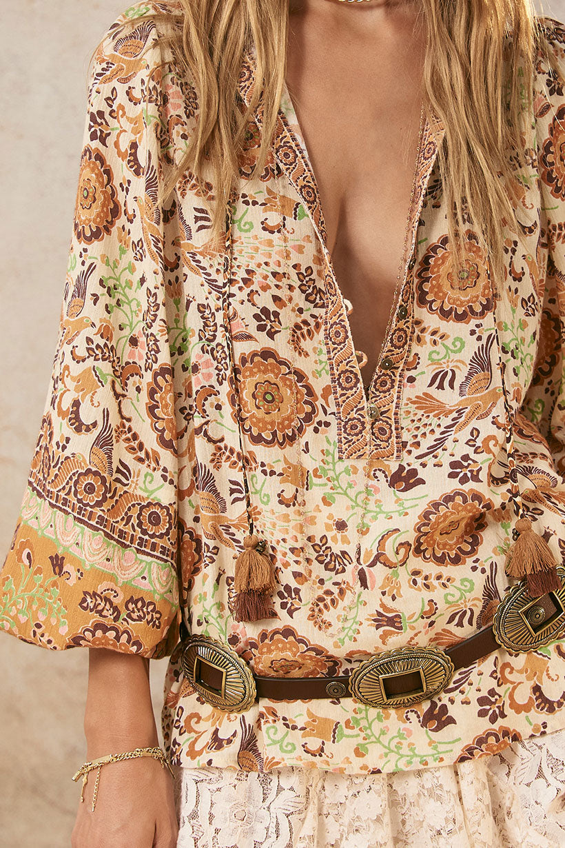 Sannah Blouse - Golden Ochre By Spell
