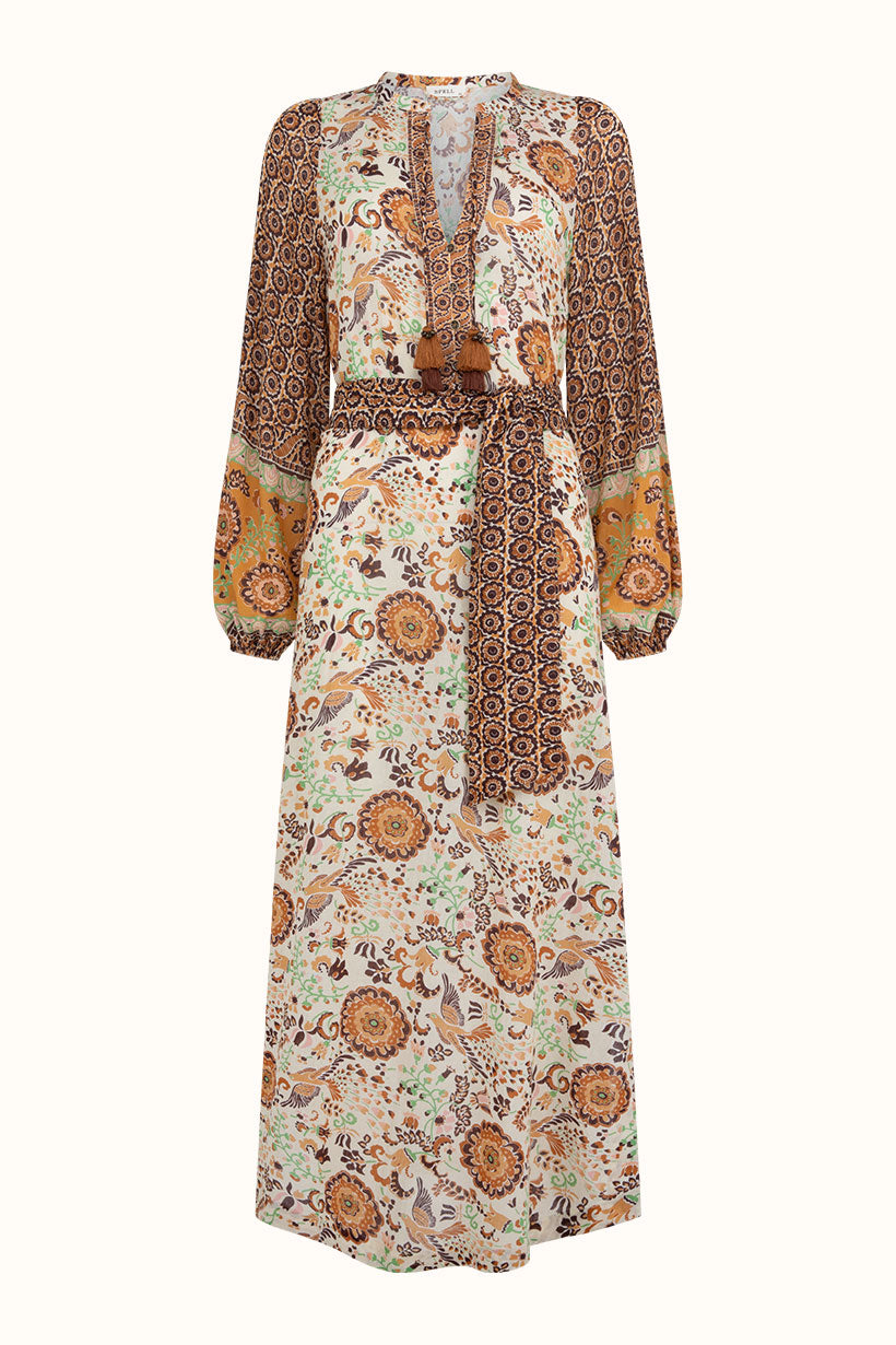 Sannah Boho Maxi Dress - Golden Ochre By Spell