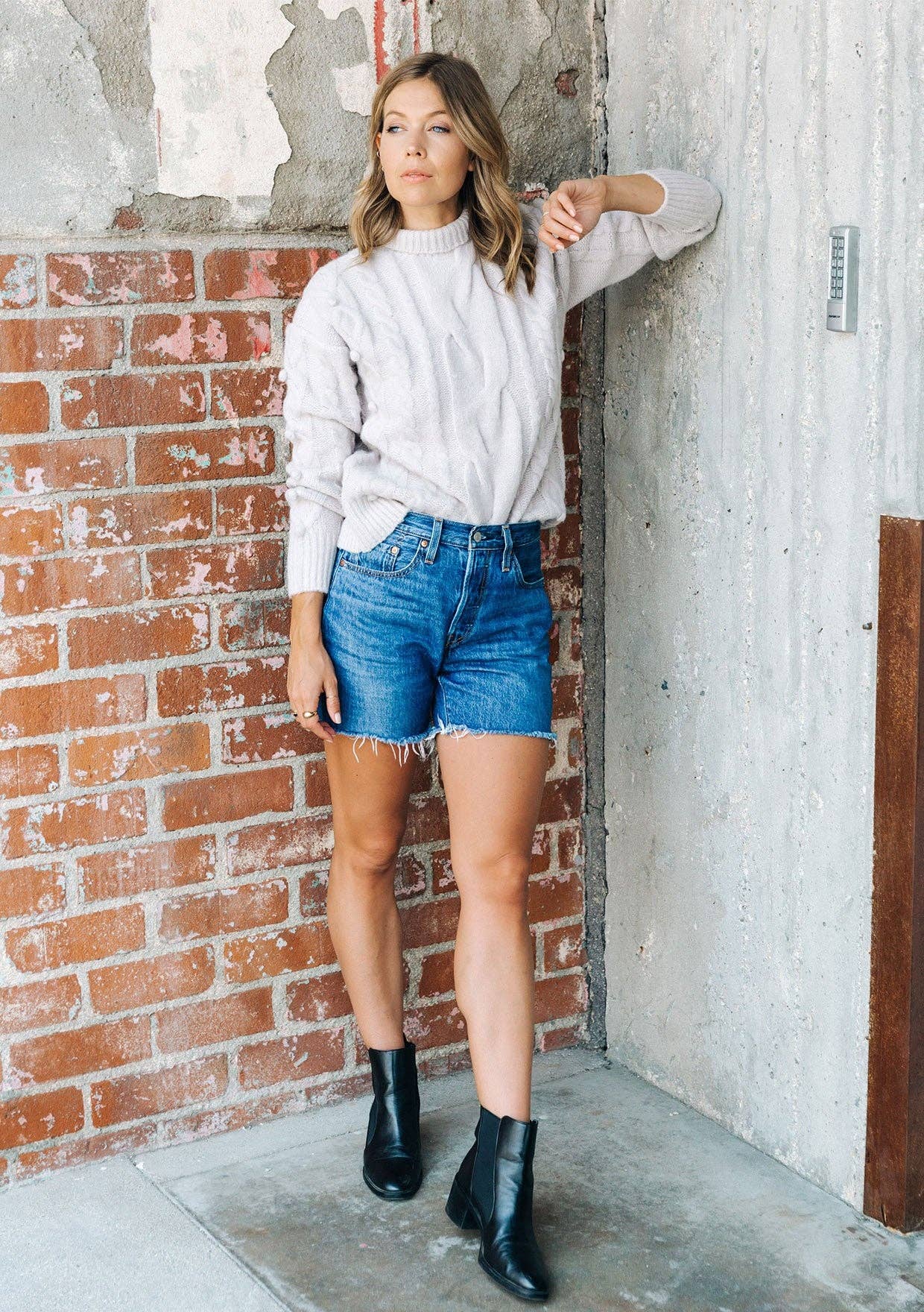 Cable Knit Mock Neck Cozy Sweater