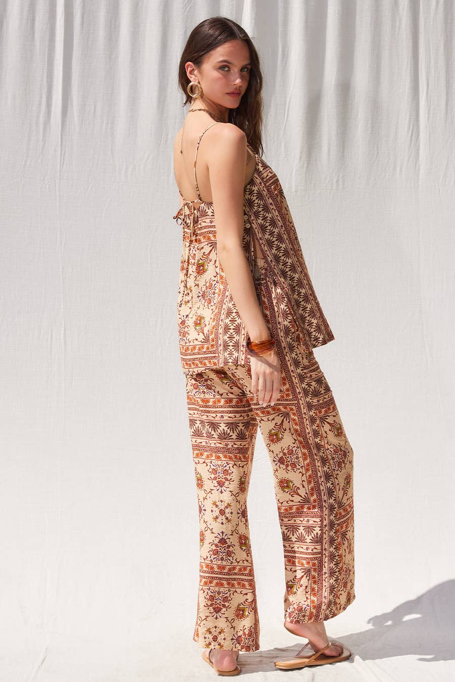 Printed Top and Pants Set