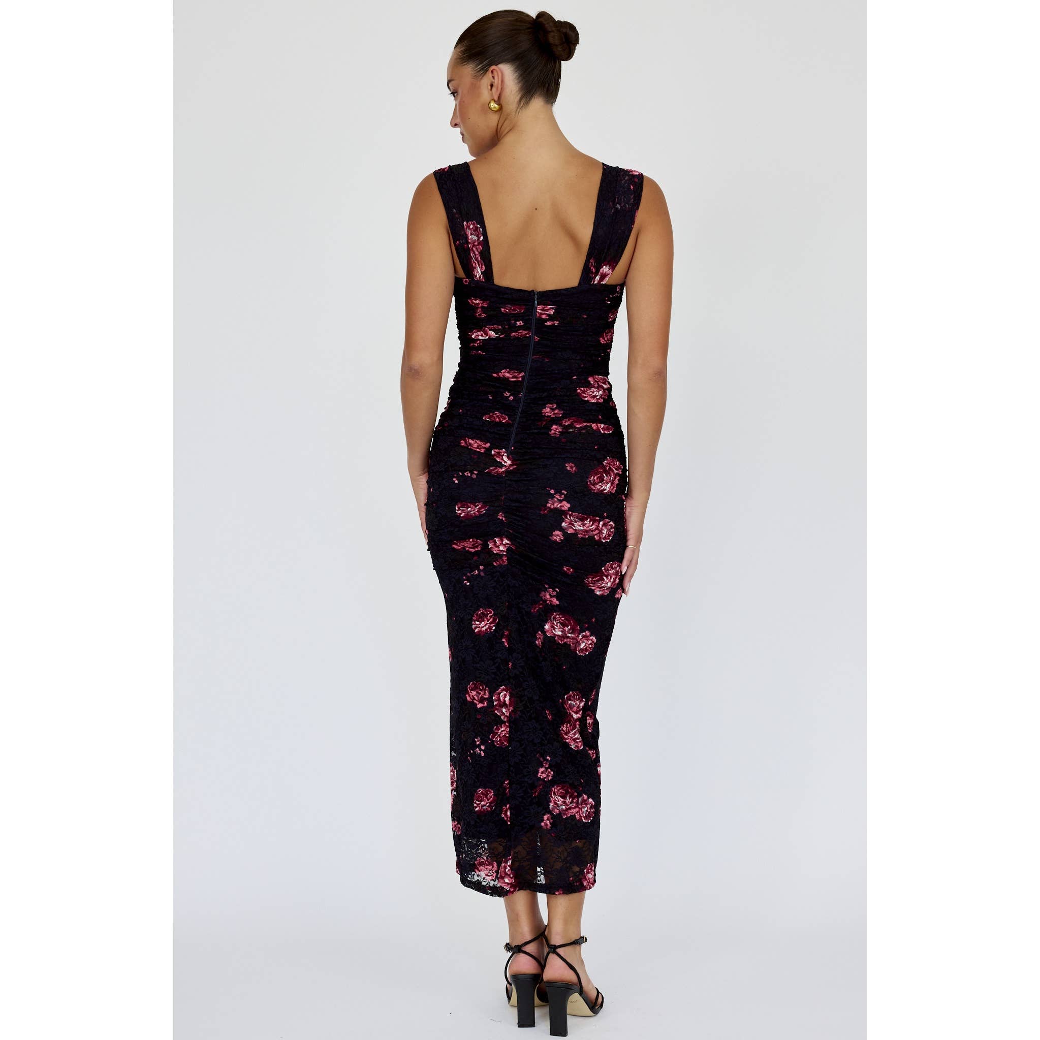 Midnight Bloom Midi Dress