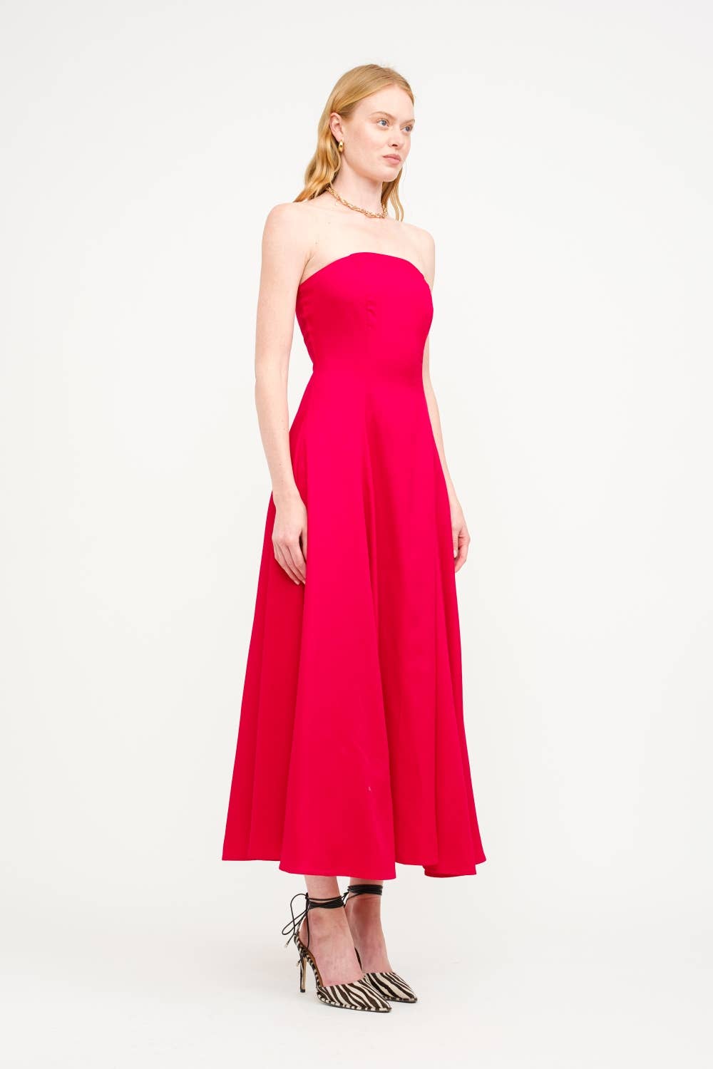 The Solstice Strapless Midi Dress