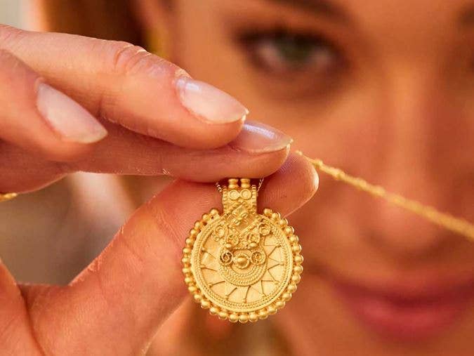 Enlightened Mind Mandala Necklace — 18kt Gold Plate