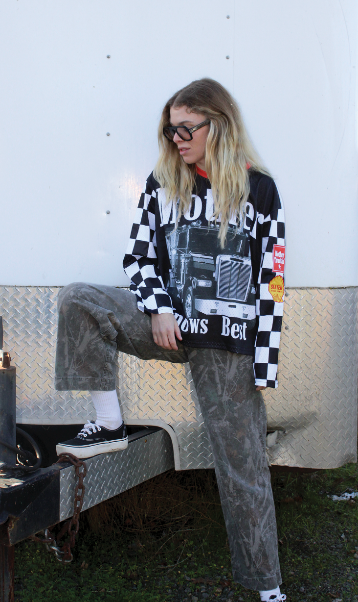 Limited Mother Knows Best Trendy Cherry Red Mesh Jersey