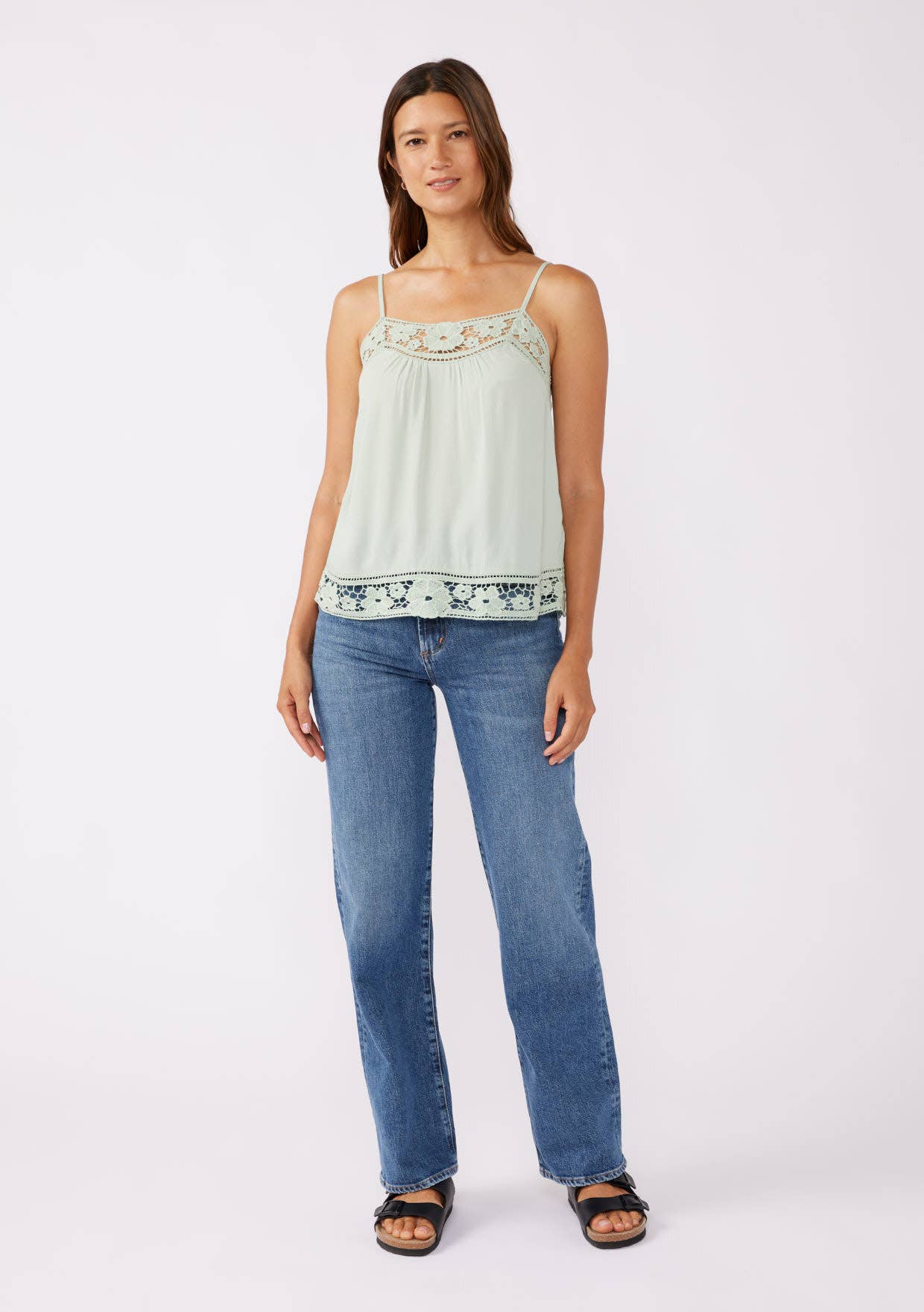 Floral Lace Trim Camisole