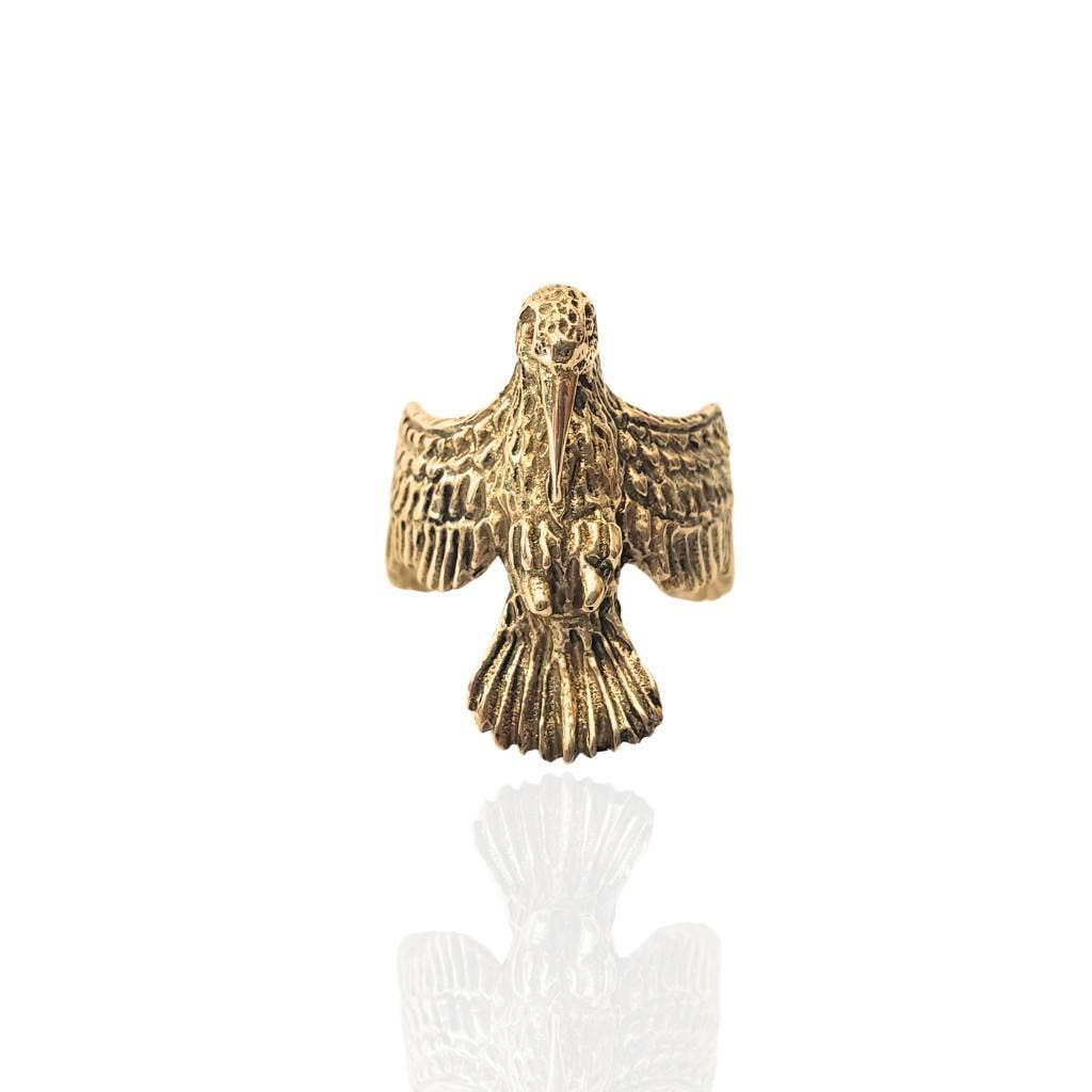 Hummingbird Ring - Brass Spirit Animal Statement Ring