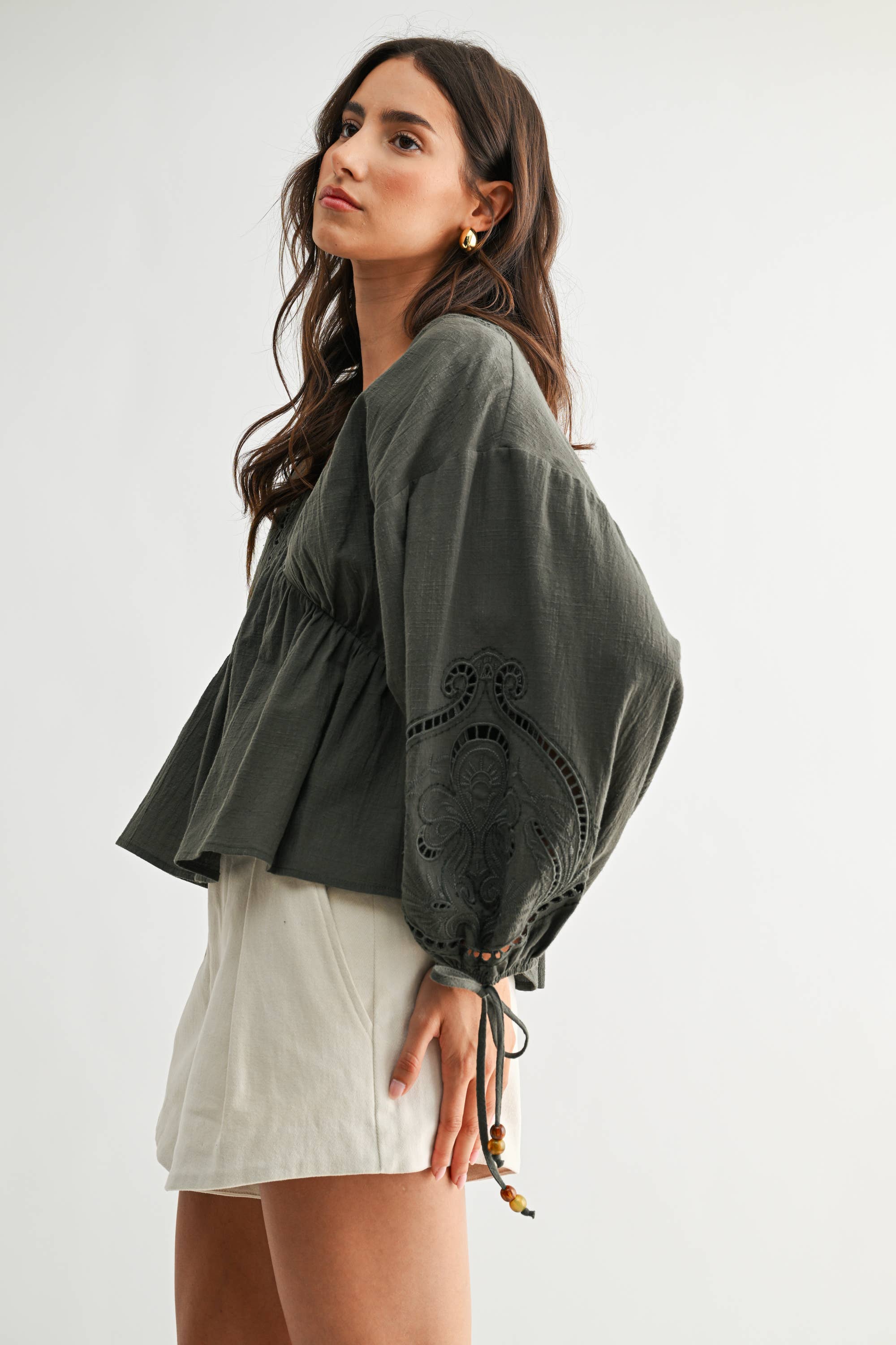 BOHO BREEZE EMBROIDERED BLOUSE