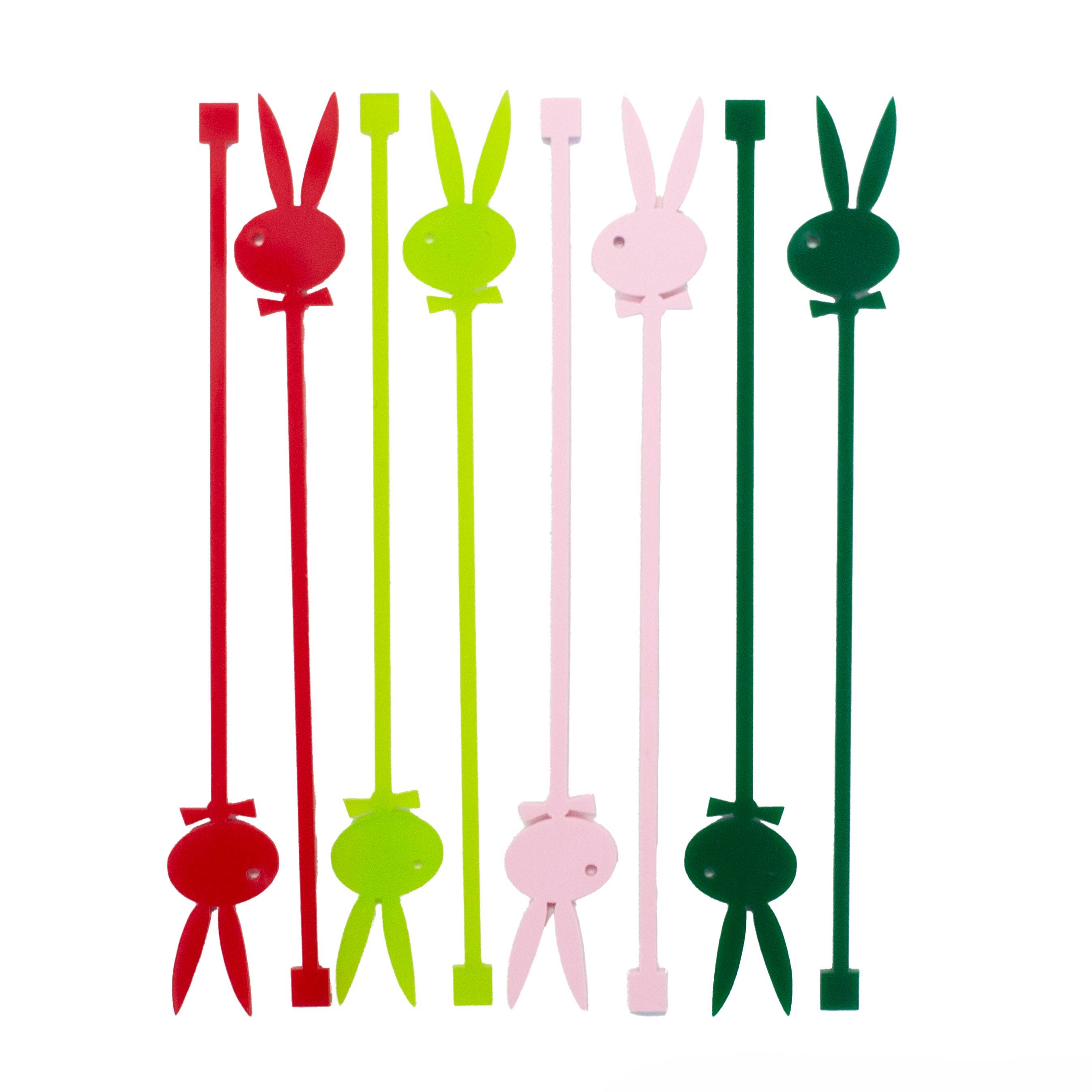 Retro Bunny Ears Mid Century Modern Swizzle Drink Stirrers