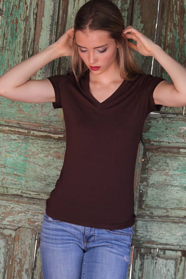 ASIS VNECK T SHIRT BASIC TOP