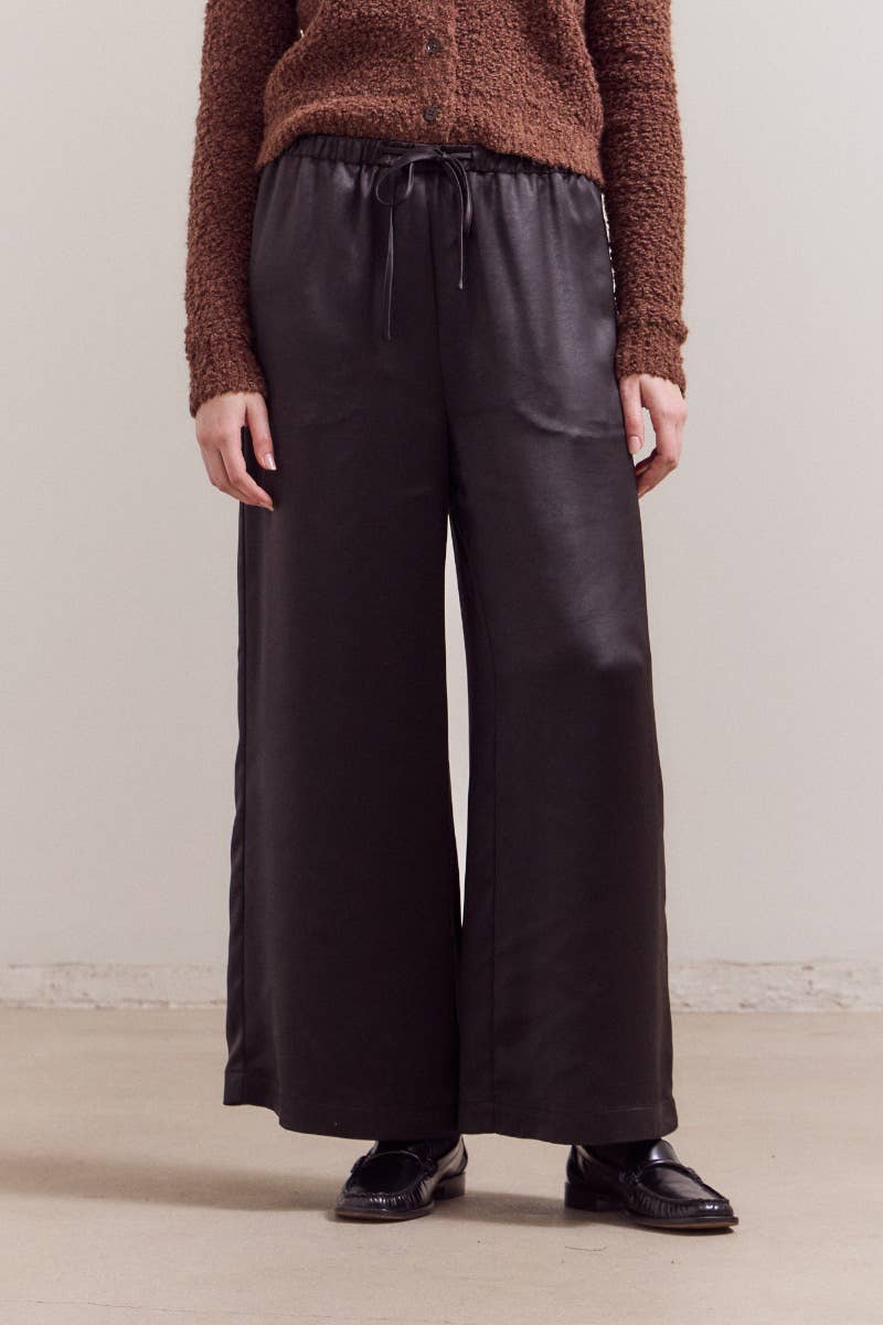 Wide Leg Satin Pants