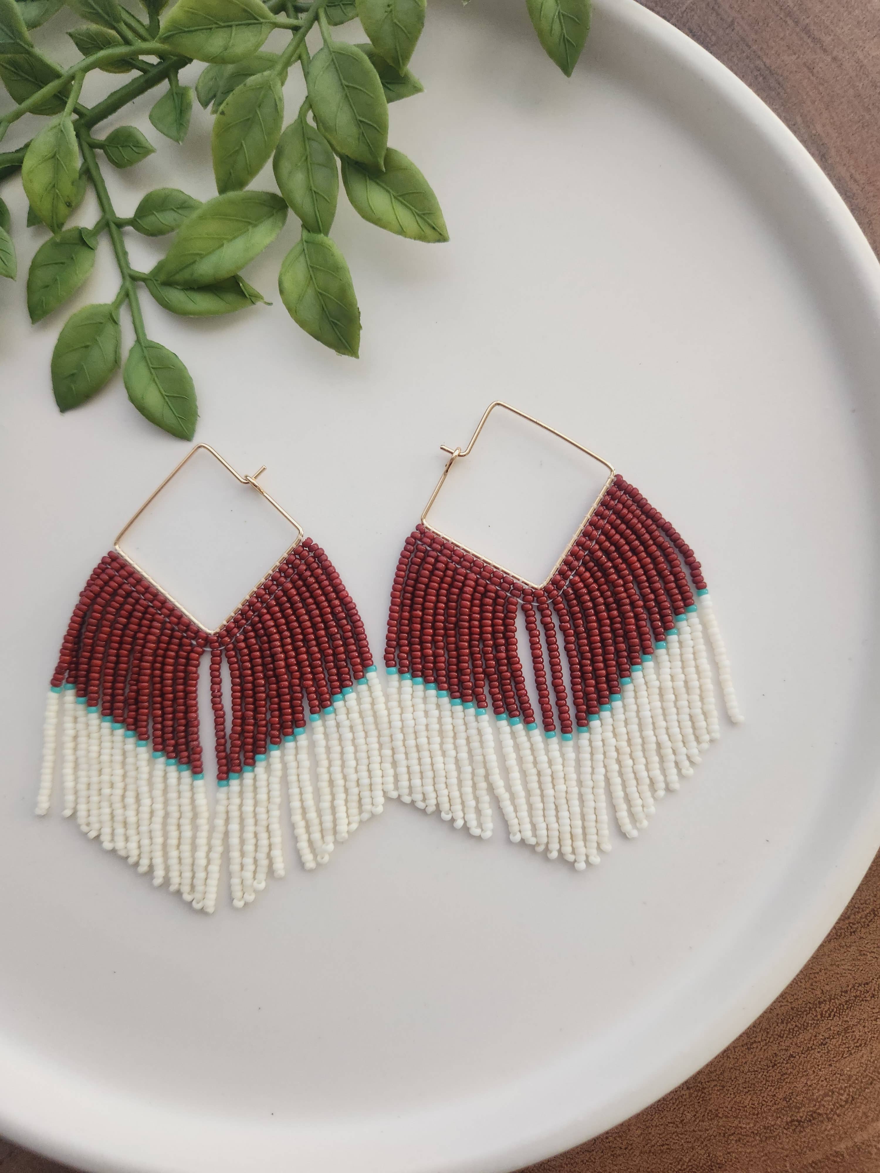 The Dakota on18K Gold Plate square hoops
