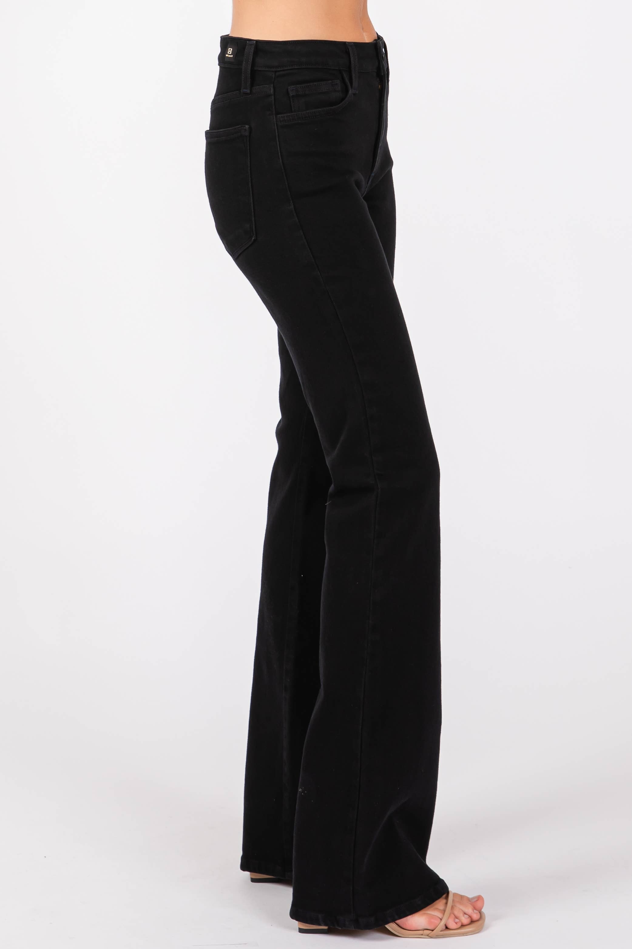 Bella High Rise Flare Jeans – Whisker Wash