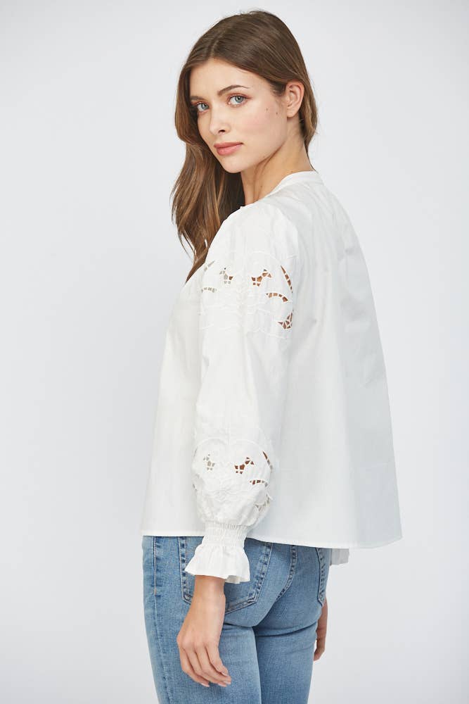 Lace Cutout Blouse