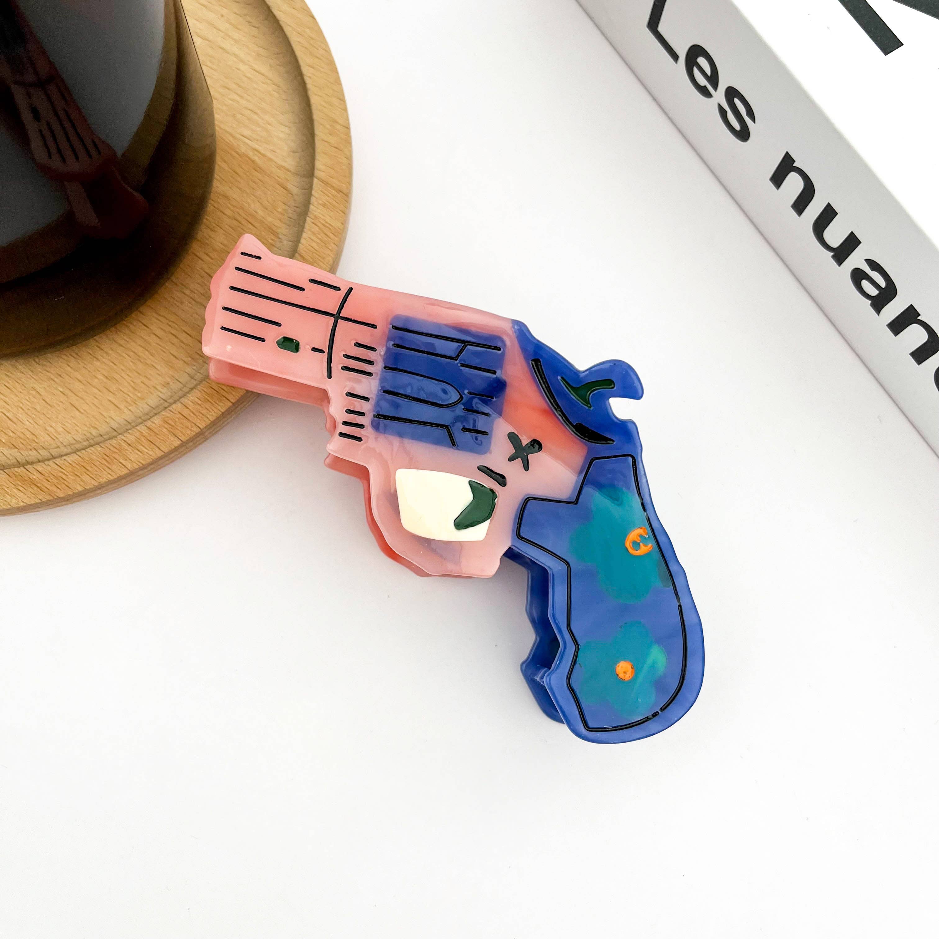 Pink Revolver Claw Clip, Acetate Hair Clip