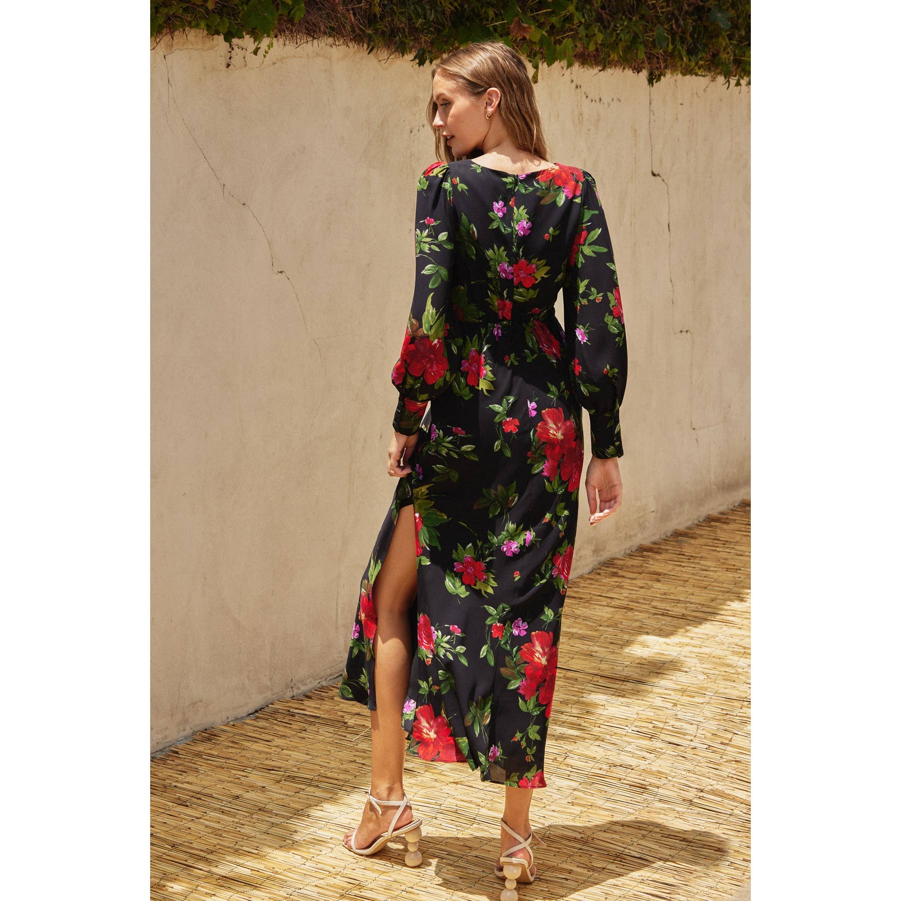 Sweet Talk Plunging Long Sleeve Dress