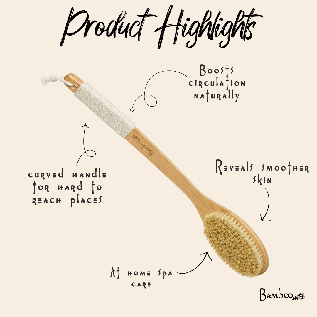 Bamboo Dry Brush | Curved | Earth Day Bestseller