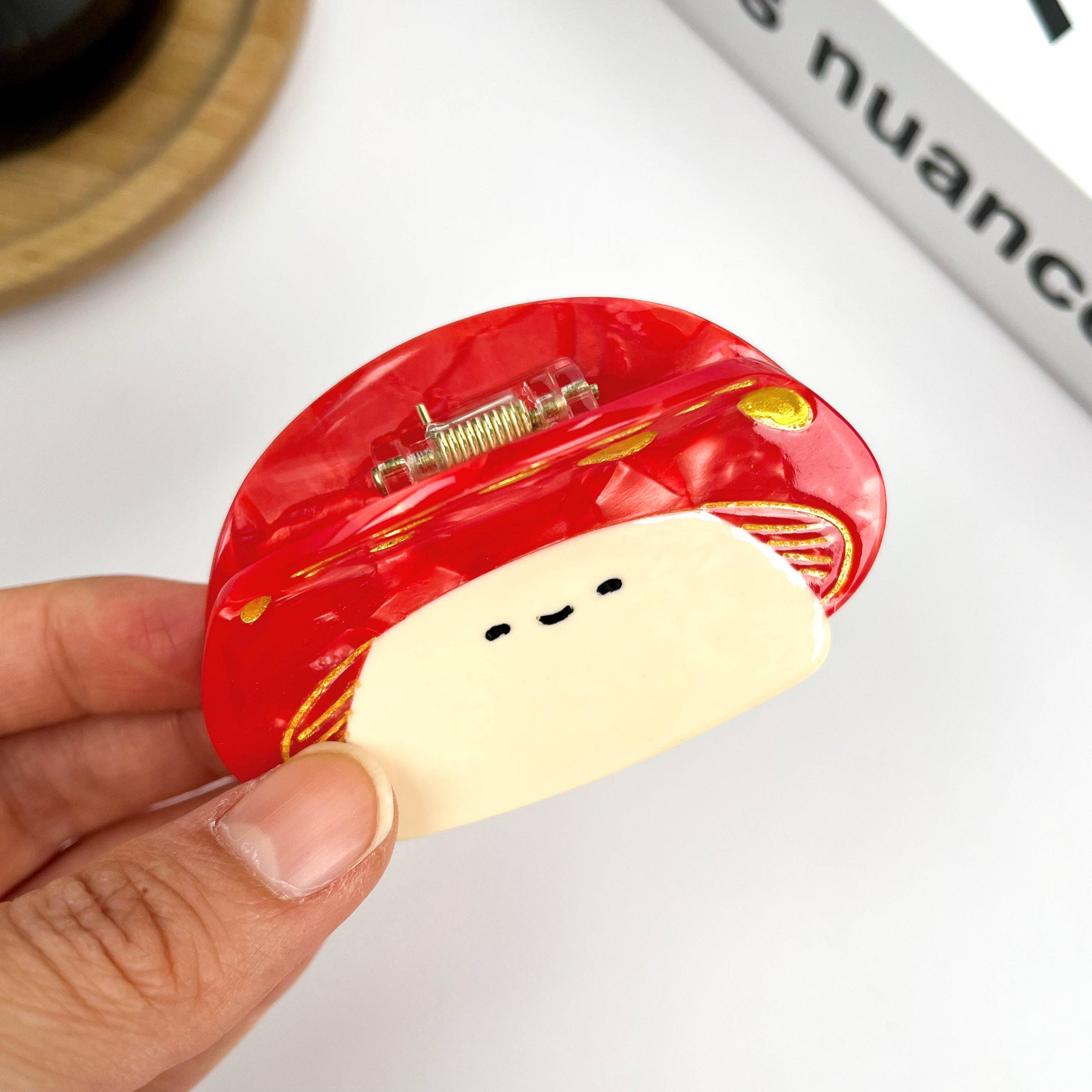 Cute Fat Mushroom Claw Clip, Playful Food-Shaped Hair Clip