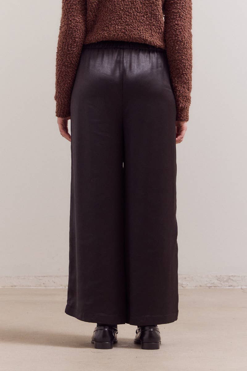 Wide Leg Satin Pants