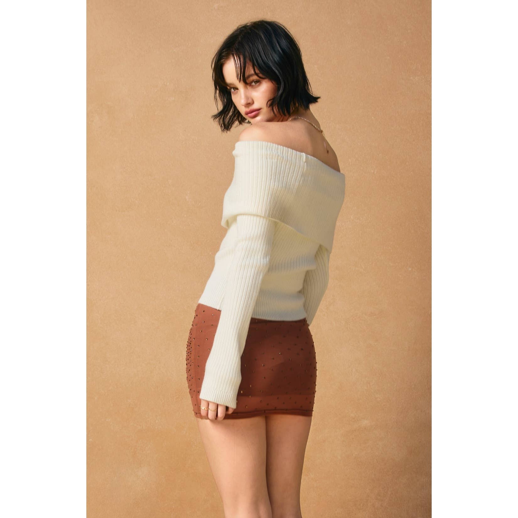 Foldover Off The Shoulder Sweater (1)