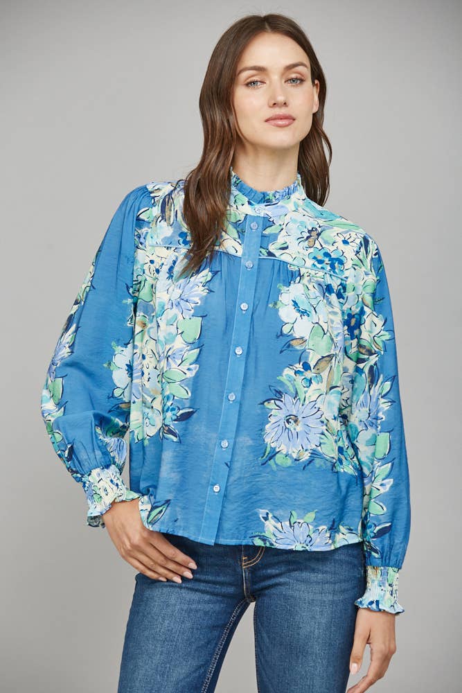 Floral Print Button Down