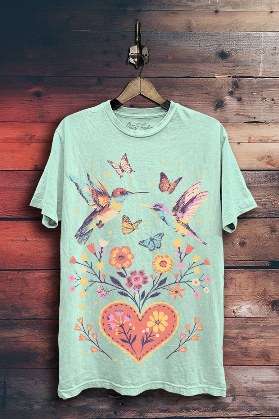 Birds & Flowers Graphic Top