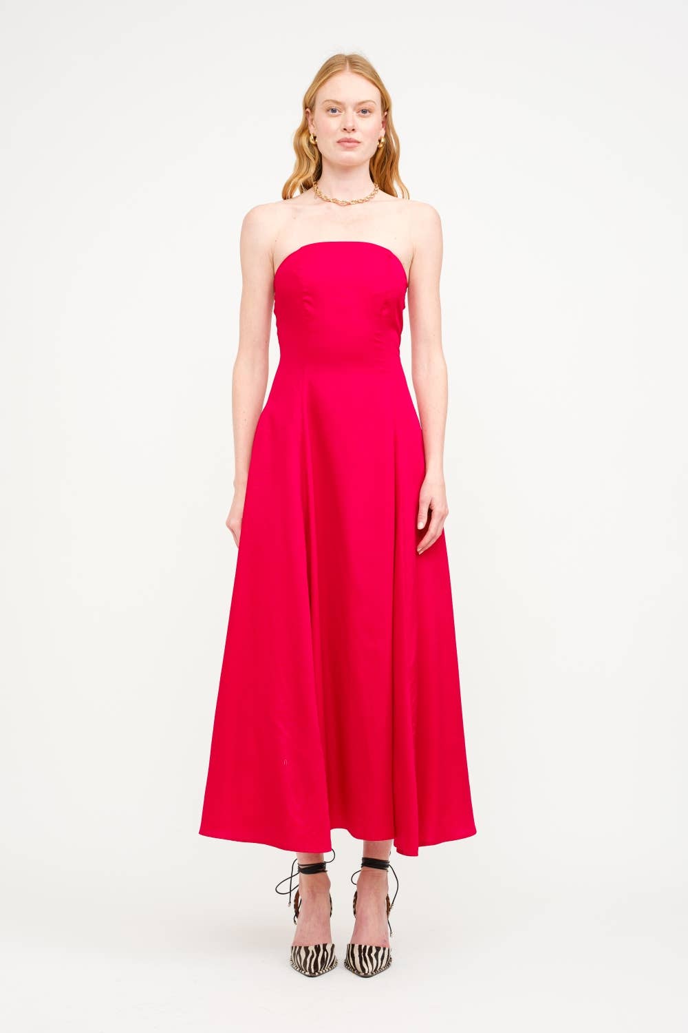 The Solstice Strapless Midi Dress