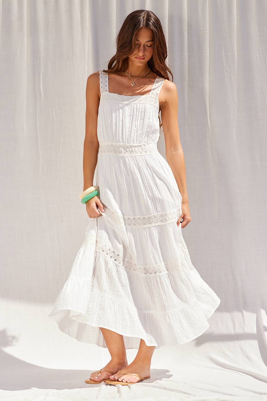 The Imogene Lace Tiered Dress