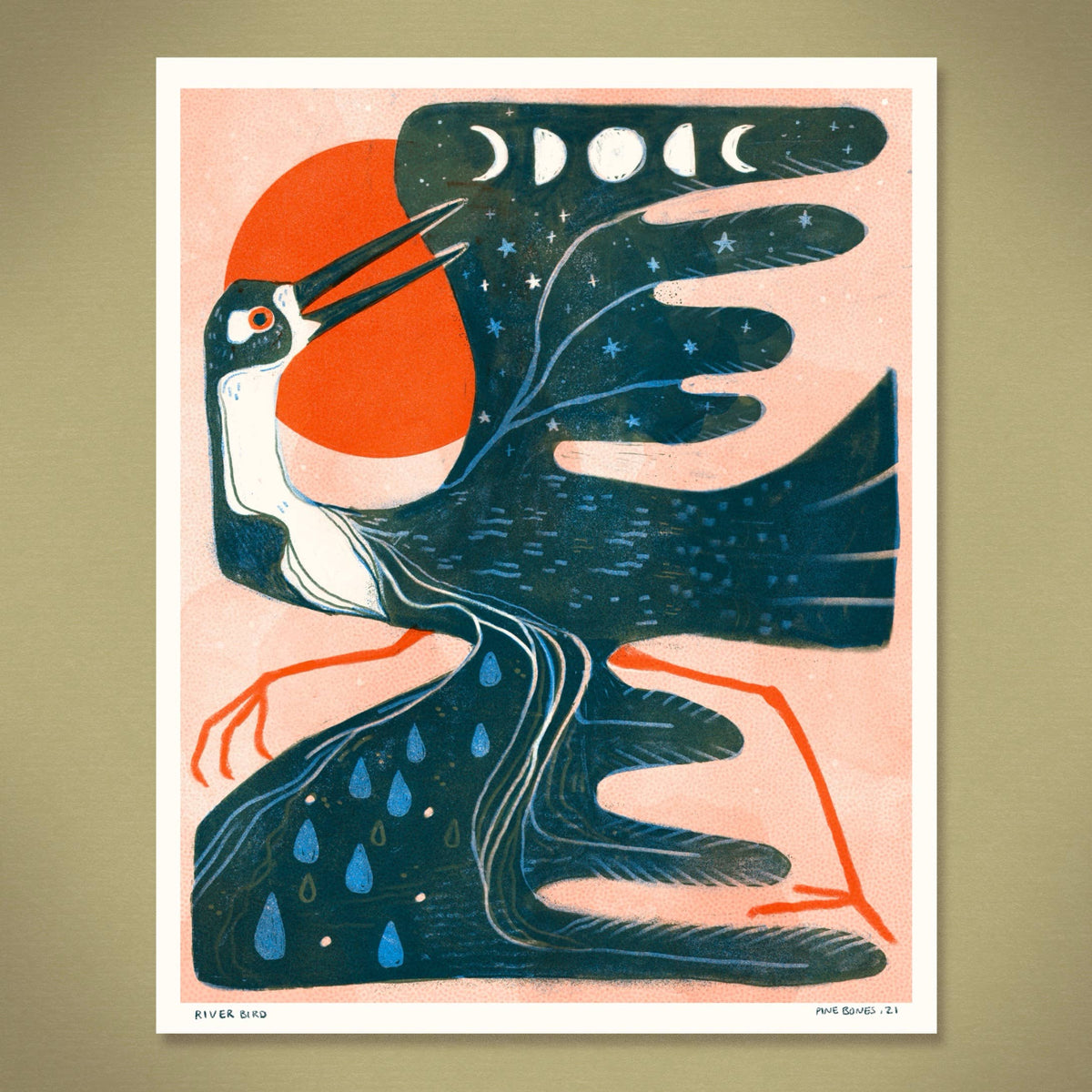 Riverbird - 8x10 Nature Wilderness Art Print
