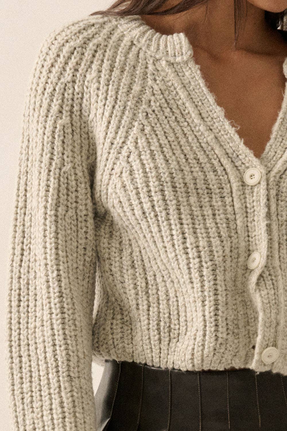 Confetti Button-Front Cardigan Sweater