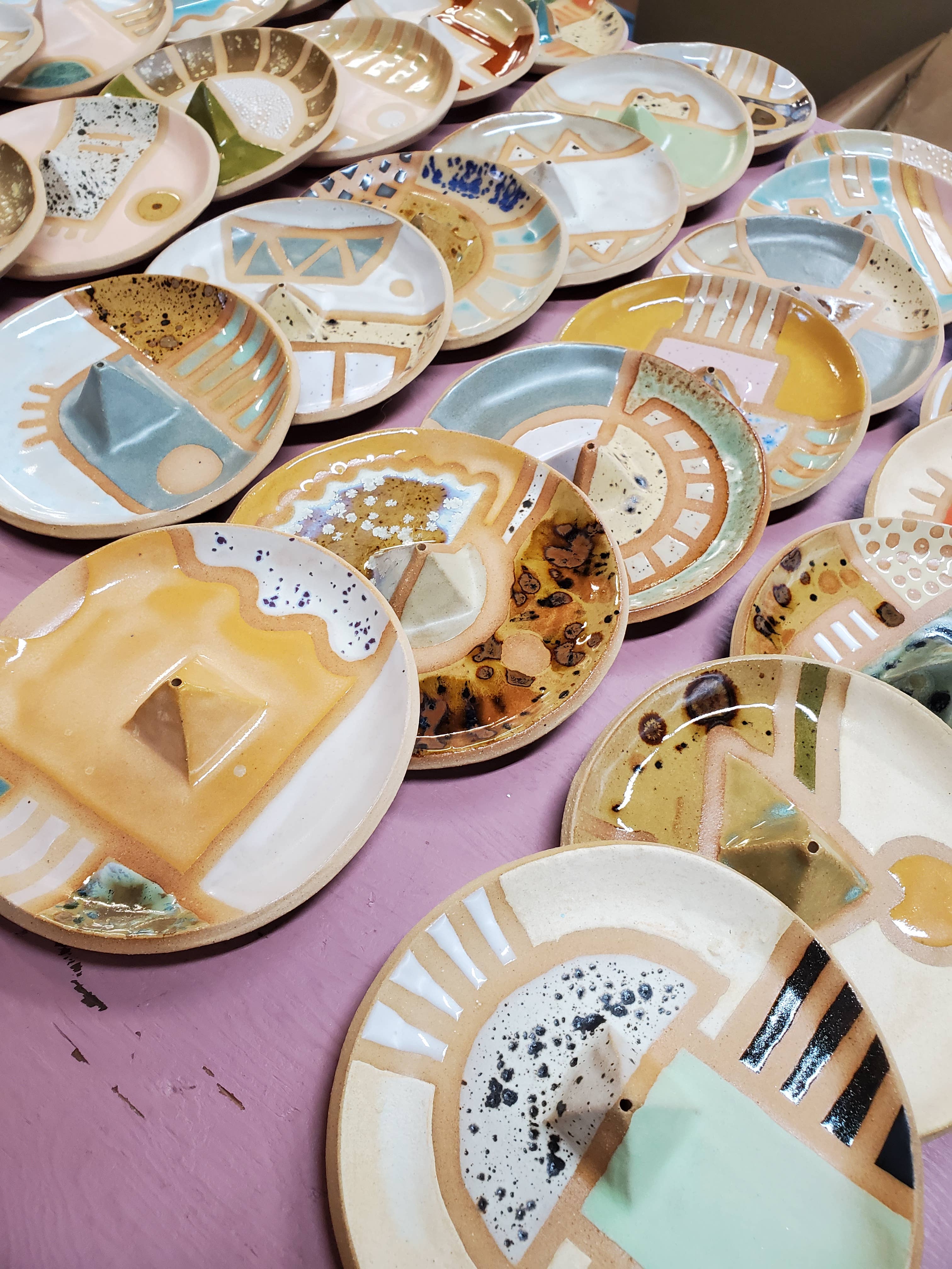 Wax Resist Incense Dish