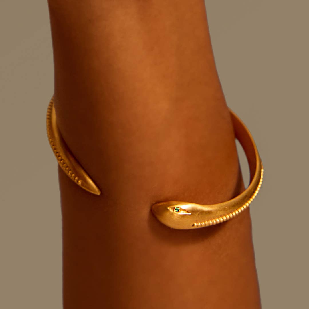 Sacred Guidance Snake Cuff Bracelet