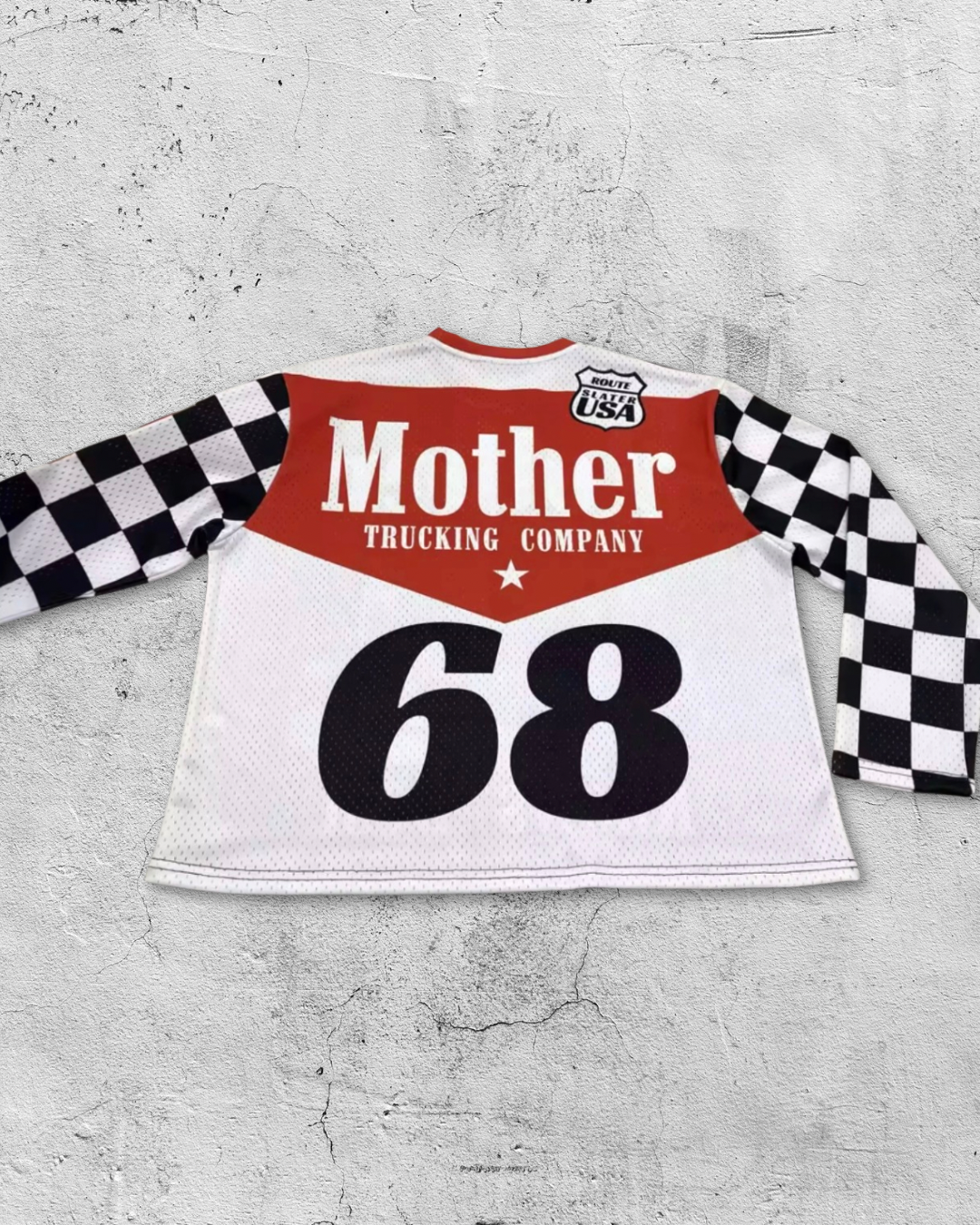 Limited Mother Knows Best Trendy Cherry Red Mesh Jersey