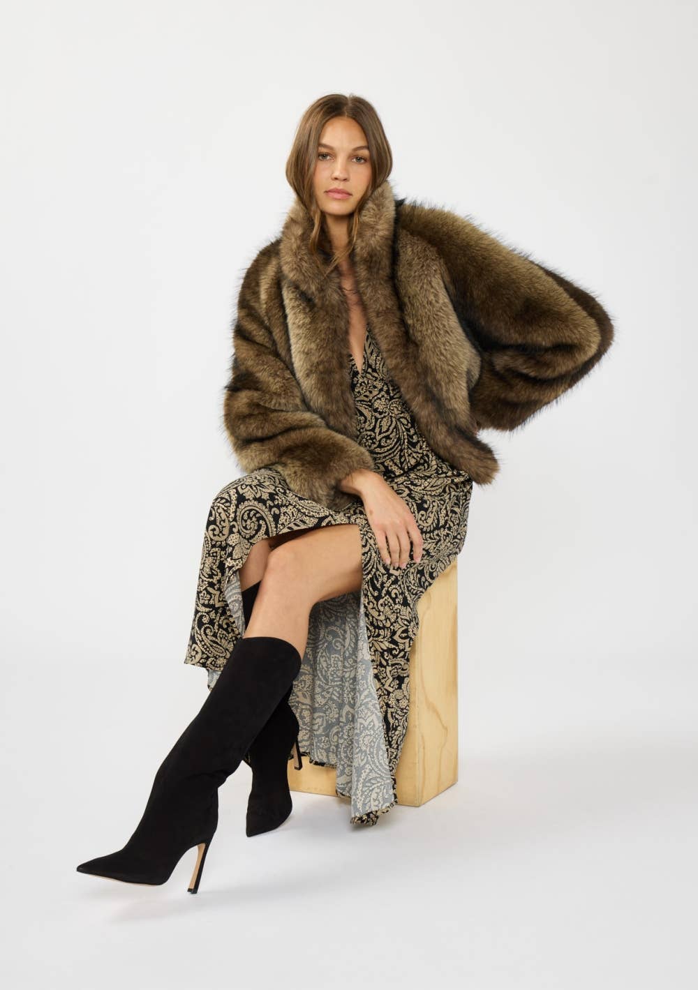 Luxe Faux Fur Cropped Jacket