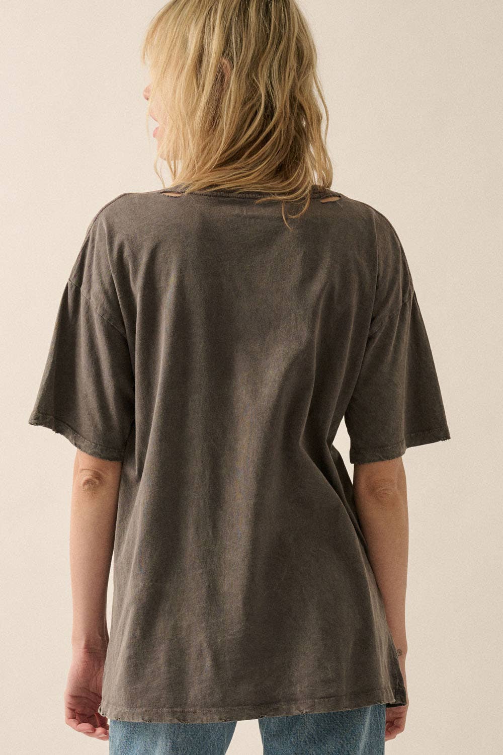 Cheetah Mineral-Washed Oversized Graphic Tee